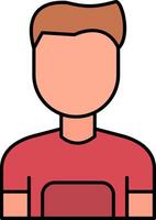 User Line Filled Icon vector