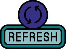 Refresh Line Filled Icon vector