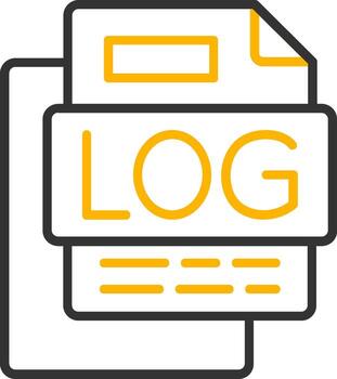 LOG File Line Two Color Icon vector