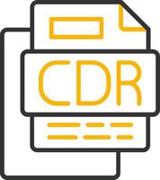 CDR File Line Two Color Icon vector