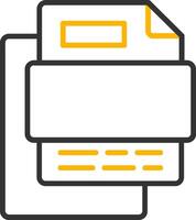 EPS File Line Two Color Icon vector