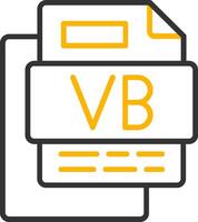 VB File Line Two Color Icon vector