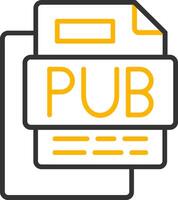 PUB File Line Two Color Icon vector