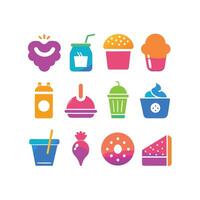 Food and Drink Icon Set Collection for Documents, Websites and Mobile Applications vector