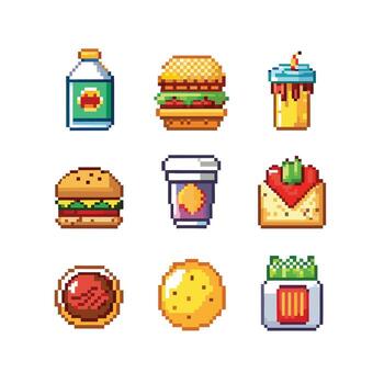 Food and Drink Icon Set Collection for Documents, Websites and Mobile Applications vector