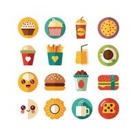 Food and Drink Icon Set Collection for Documents, Websites and Mobile Applications vector