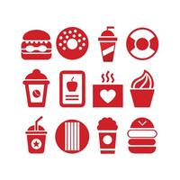 Food and Drink Icon Set Collection for Documents, Websites and Mobile Applications vector