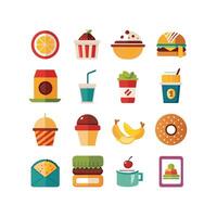 Food and Drink Icon Set Collection for Documents, Websites and Mobile Applications vector