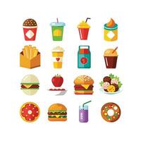 Food and Drink Icon Set Collection for Documents, Websites and Mobile Applications vector