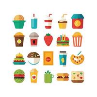 Food and Drink Icon Set Collection for Documents, Websites and Mobile Applications vector