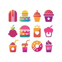 Food and Drink Icon Set Collection for Documents, Websites and Mobile Applications vector