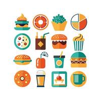 Food and Drink Icon Set Collection for Documents, Websites and Mobile Applications vector