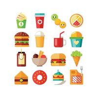 Food and Drink Icon Set Collection for Documents, Websites and Mobile Applications vector