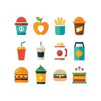 Food and Drink Icon Set Collection for Documents, Websites and Mobile Applications vector