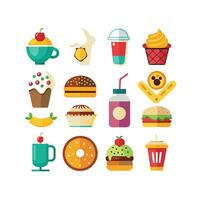 Food and Drink Icon Set Collection for Documents, Websites and Mobile Applications vector