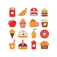Food and Drink Icon Set Collection for Documents, Websites and Mobile Applications vector