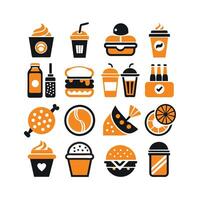 Food and Drink Icon Set Collection for Documents, Websites and Mobile Applications vector