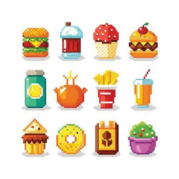 Food and Drink Icon Set Collection for Documents, Websites and Mobile Applications vector
