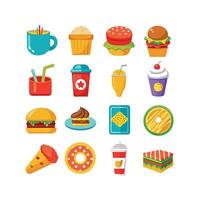 Food and Drink Icon Set Collection for Documents, Websites and Mobile Applications vector