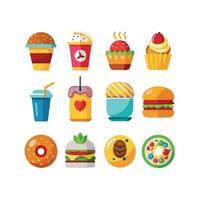 Food and Drink Icon Set Collection for Documents, Websites and Mobile Applications vector