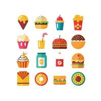 Food and Drink Icon Set Collection for Documents, Websites and Mobile Applications vector