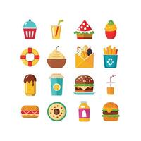 Food and Drink Icon Set Collection for Documents, Websites and Mobile Applications vector