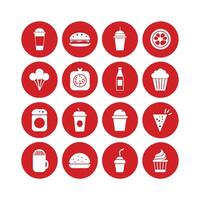 Food and Drink Icon Set Collection for Documents, Websites and Mobile Applications vector