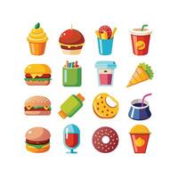Food and Drink Icon Set Collection for Documents, Websites and Mobile Applications vector