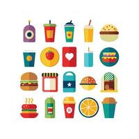 Food and Drink Icon Set Collection for Documents, Websites and Mobile Applications vector