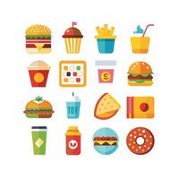 Food and Drink Icon Set Collection for Documents, Websites and Mobile Applications vector