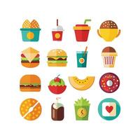 Food and Drink Icon Set Collection for Documents, Websites and Mobile Applications vector
