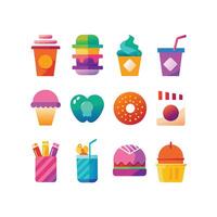 Food and Drink Icon Set Collection for Documents, Websites and Mobile Applications vector