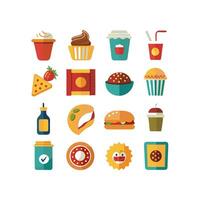 Food and Drink Icon Set Collection for Documents, Websites and Mobile Applications vector