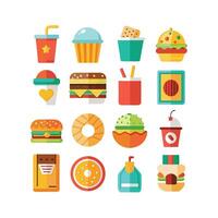 Food and Drink Icon Set Collection for Documents, Websites and Mobile Applications vector