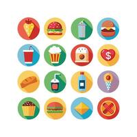 Food and Drink Icon Set Collection for Documents, Websites and Mobile Applications vector