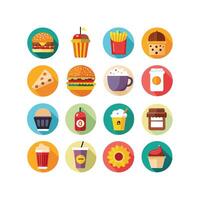 Food and Drink Icon Set Collection for Documents, Websites and Mobile Applications vector