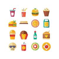 Food and Drink Icon Set Collection for Documents, Websites and Mobile Applications vector