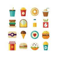 Food and Drink Icon Set Collection for Documents, Websites and Mobile Applications vector