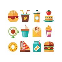 Food and Drink Icon Set Collection for Documents, Websites and Mobile Applications vector