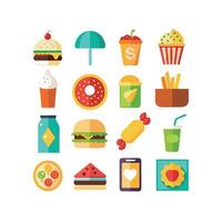 Food and Drink Icon Set Collection for Documents, Websites and Mobile Applications vector