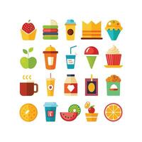 Food and Drink Icon Set Collection for Documents, Websites and Mobile Applications vector