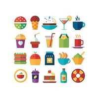 Food and Drink Icon Set Collection for Documents, Websites and Mobile Applications vector