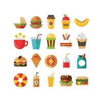 Food and Drink Icon Set Collection for Documents, Websites and Mobile Applications vector