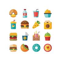 Food and Drink Icon Set Collection for Documents, Websites and Mobile Applications vector