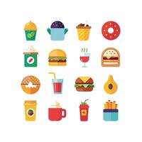 Food and Drink Icon Set Collection for Documents, Websites and Mobile Applications vector
