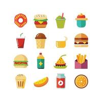 Food and Drink Icon Set Collection for Documents, Websites and Mobile Applications vector
