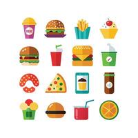 Food and Drink Icon Set Collection for Documents, Websites and Mobile Applications vector