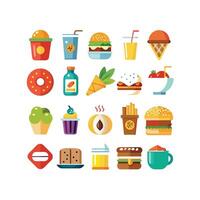 Food and Drink Icon Set Collection for Documents, Websites and Mobile Applications vector
