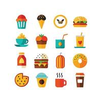 Food and Drink Icon Set Collection for Documents, Websites and Mobile Applications vector