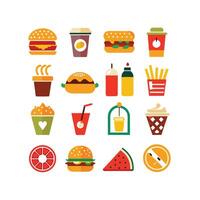 Food and Drink Icon Set Collection for Documents, Websites and Mobile Applications vector